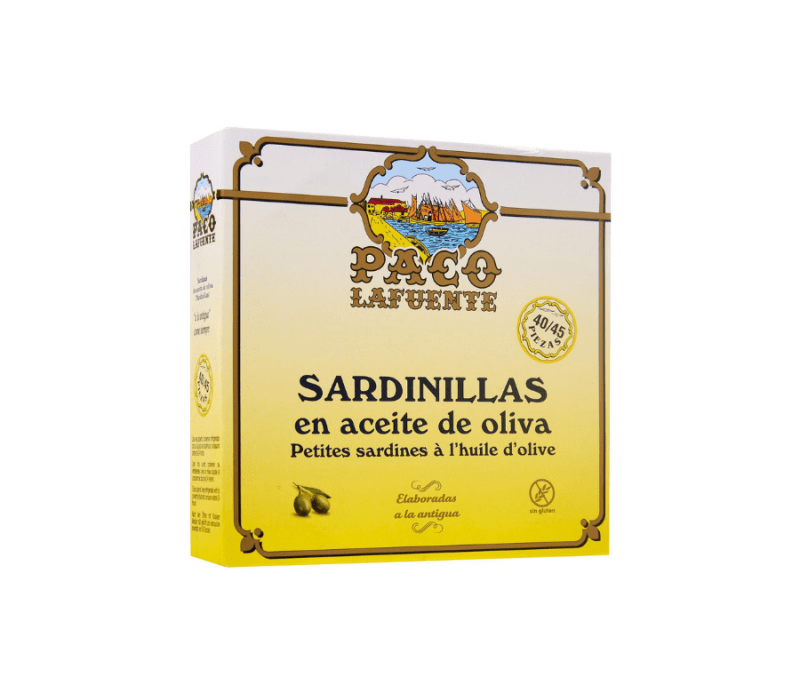 PACO Lafuente Small Sardines in Olive Oil 40-45pcs
