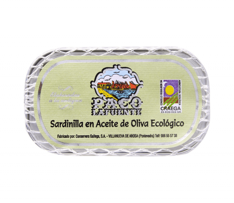 PACO Lafuente Small Sardines in Organic Olive Oil 16-18pcs